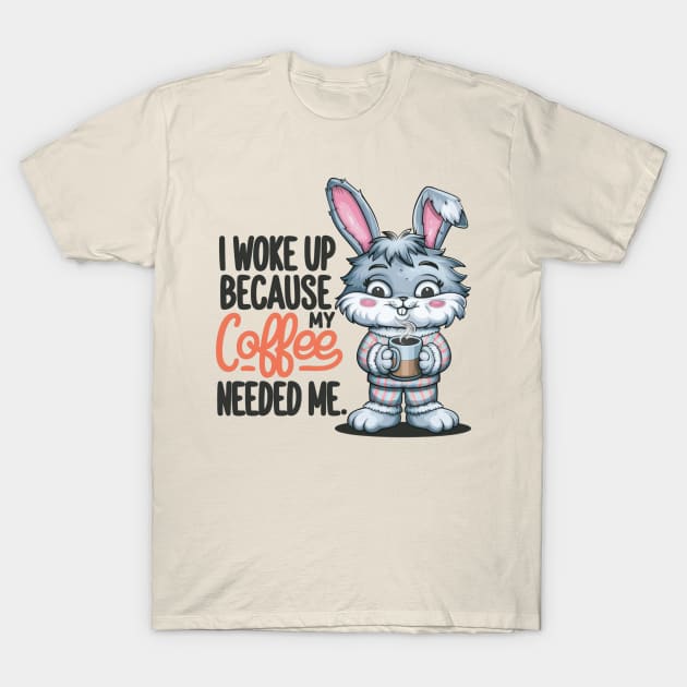 Coffee Bunny T-Shirt by Dylante